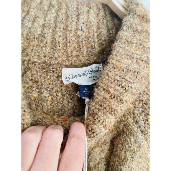 NWT a new day brown mock turtle neck chunky knit sweater - Picture 6 of 7